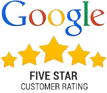 Google Reviews: 5 star customer rating logo